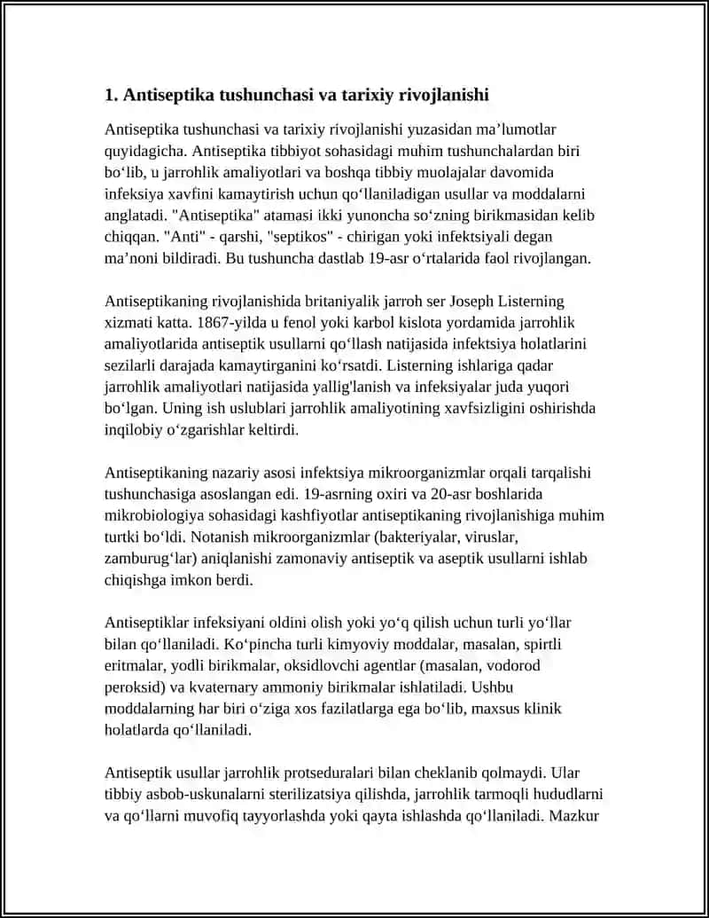 XIRURGIYADA ANTISEPTIKA ASOSLARI 4