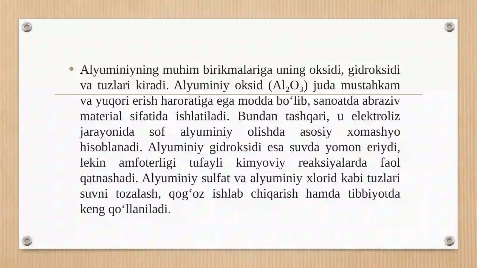 Bor aluminiy va ularning muhim birikmalari 4
