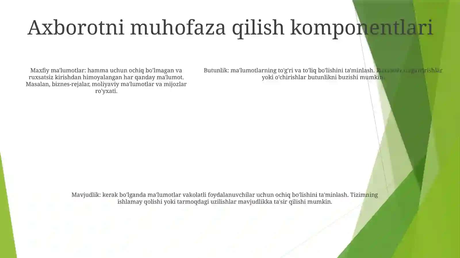Axborot Xavfsizligi Muammolari 4