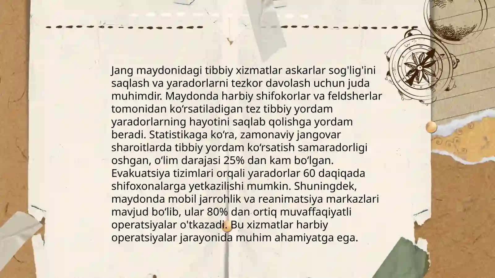 Qo‘shinlarni tibbiy xizmat ko‘rsatish bilan bog‘liq bo‘lgan hamda jang maydonida yuzaga chiqadigan yuqumli kasalliklar va ularning epidemiologik ahamiyati, profilaktik chora-tadbirlar 4