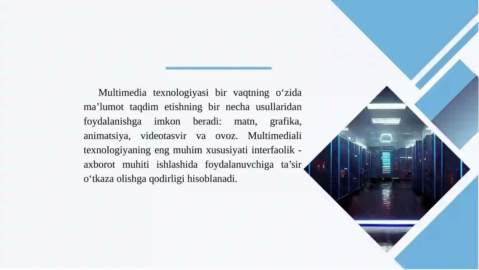 Multimediya aloqa tarmog‘ining transport telekommunikatsiya texnologiyalari,ochiq tizimlarni bir-biri bilan ishlash etalon modeli 4