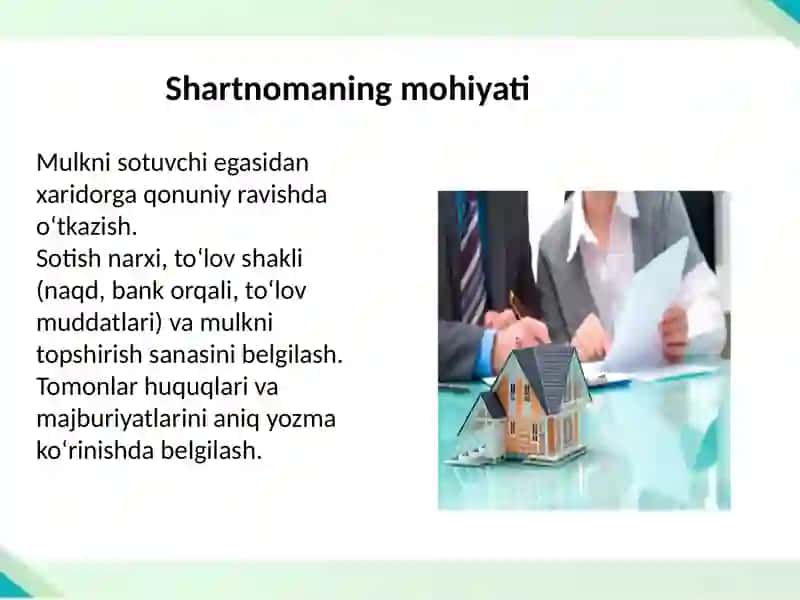 Ko‘chmas mulkni sotish shartnomasi 4
