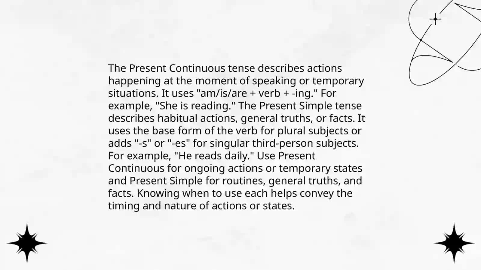 Present continuous tense 4