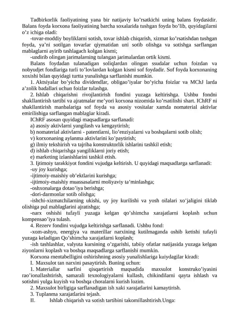 Tadbirkorlik faoliyatini tahlil etish 4