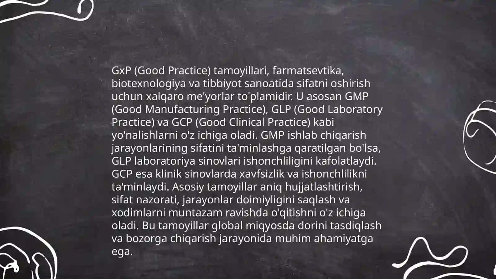 Yangi farmatsevtika amaliyoti (GxP) konseptsiyalari 4