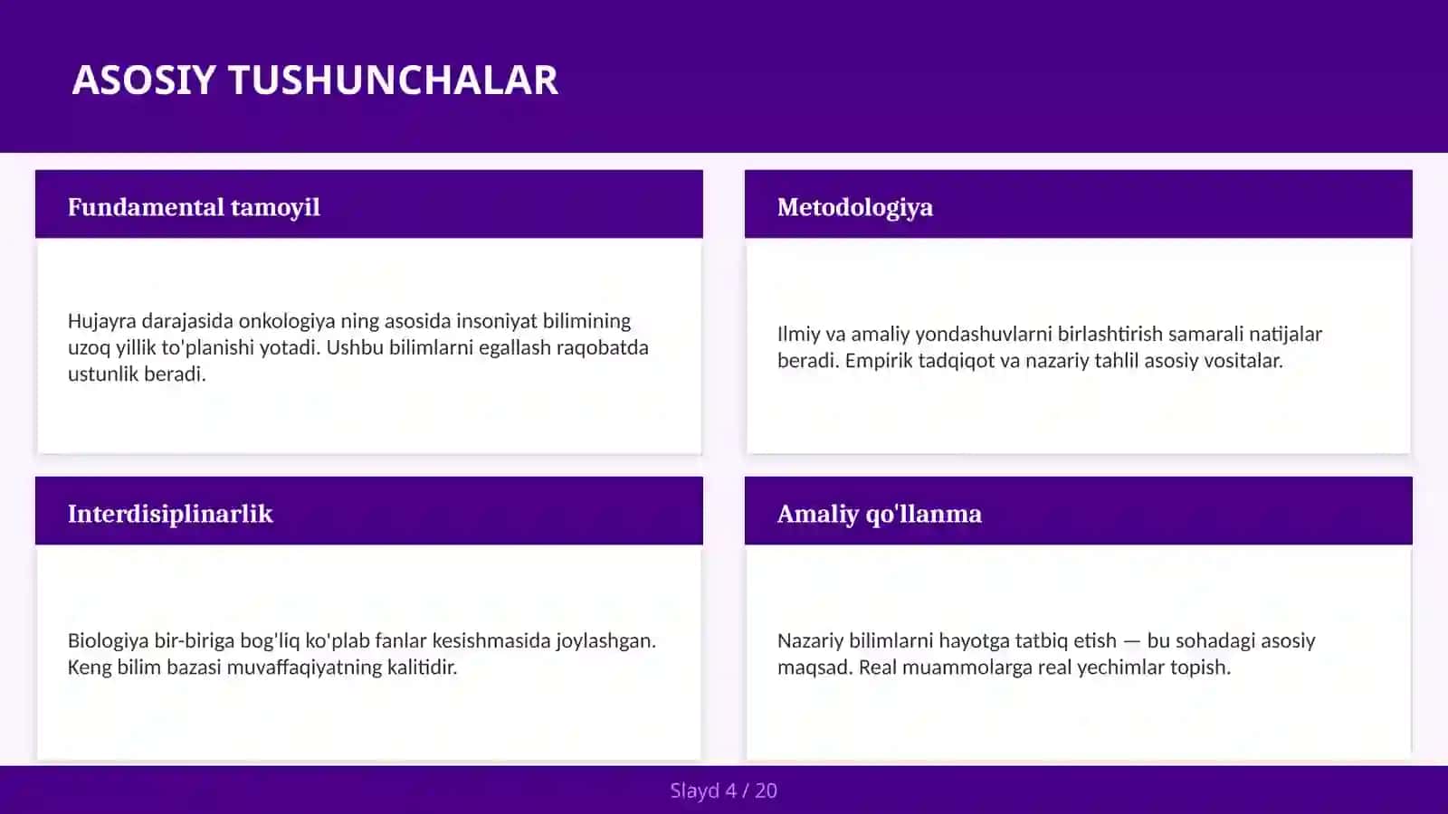 HUJAYRA DARAJASIDA ONKOLOGIYA 4