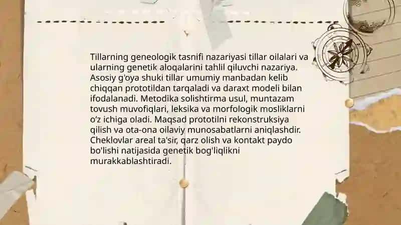 Tillarning geneologik tasnifi 4