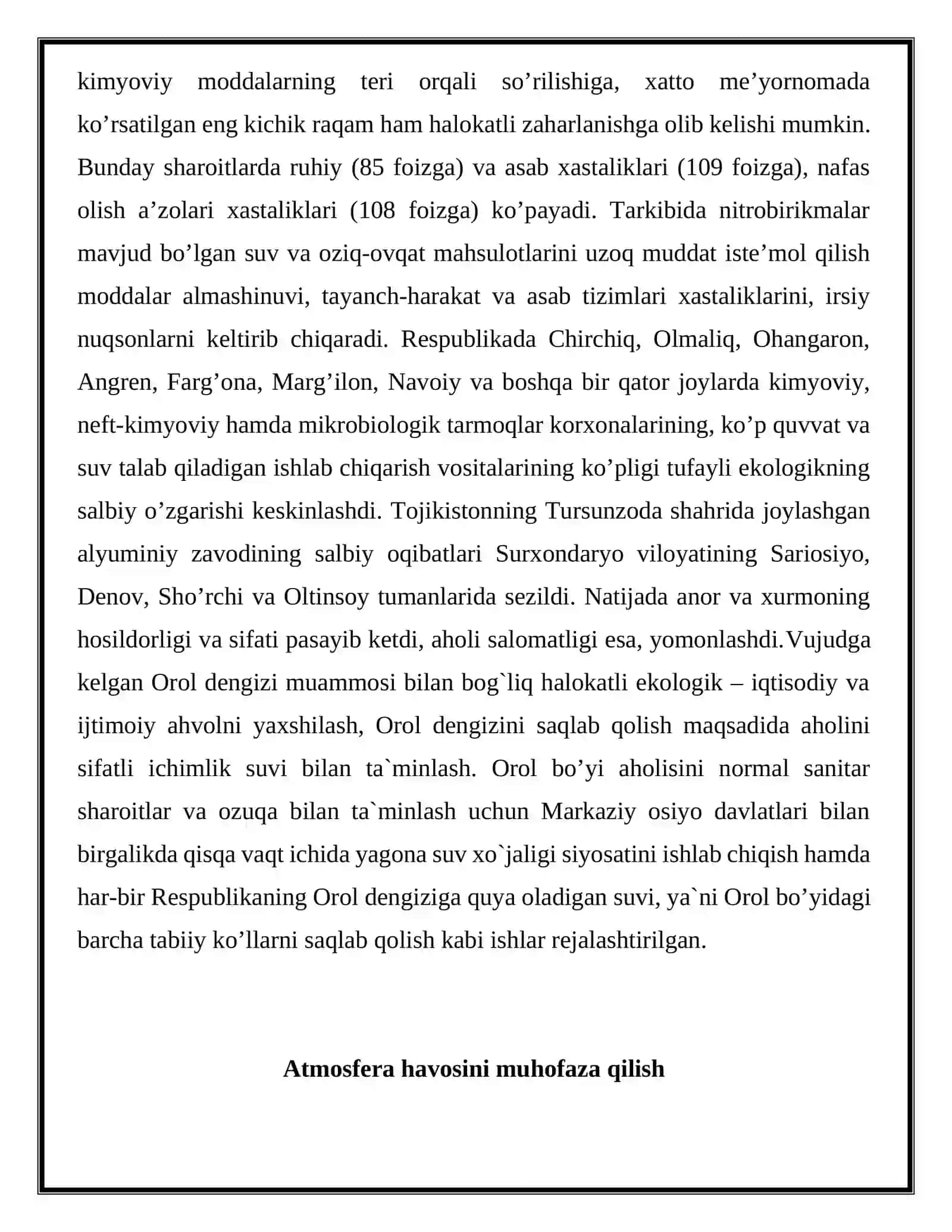 O'zbekiston respublikasining ekologik muammolari 4