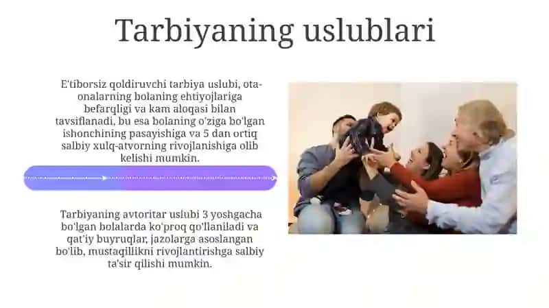Oilada bola tarbiyasi 4