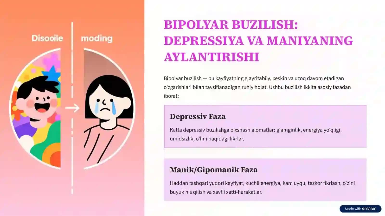 DEPRESSIYA VA BIPOLYAR BUZILISH 4