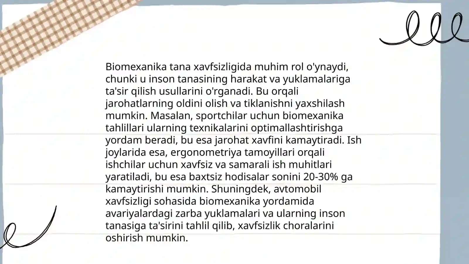 Biomexanika asosiy tushunchalari 4