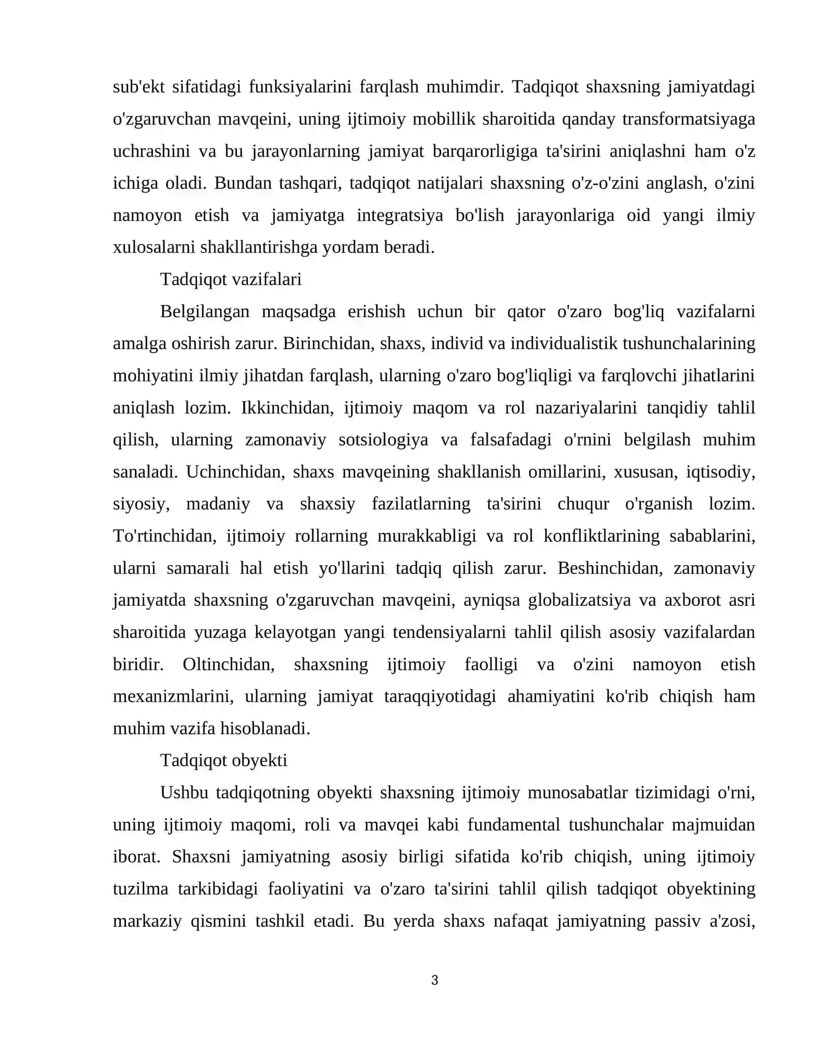 Shaxsning roli, maqomi mavqei 4