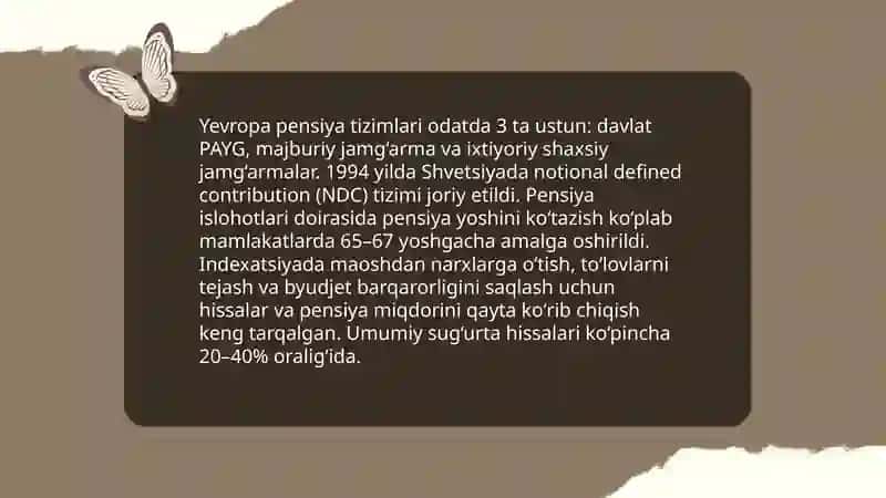 Yevropa mamlakatlarida aholining ijtimoiy himoyasi 4
