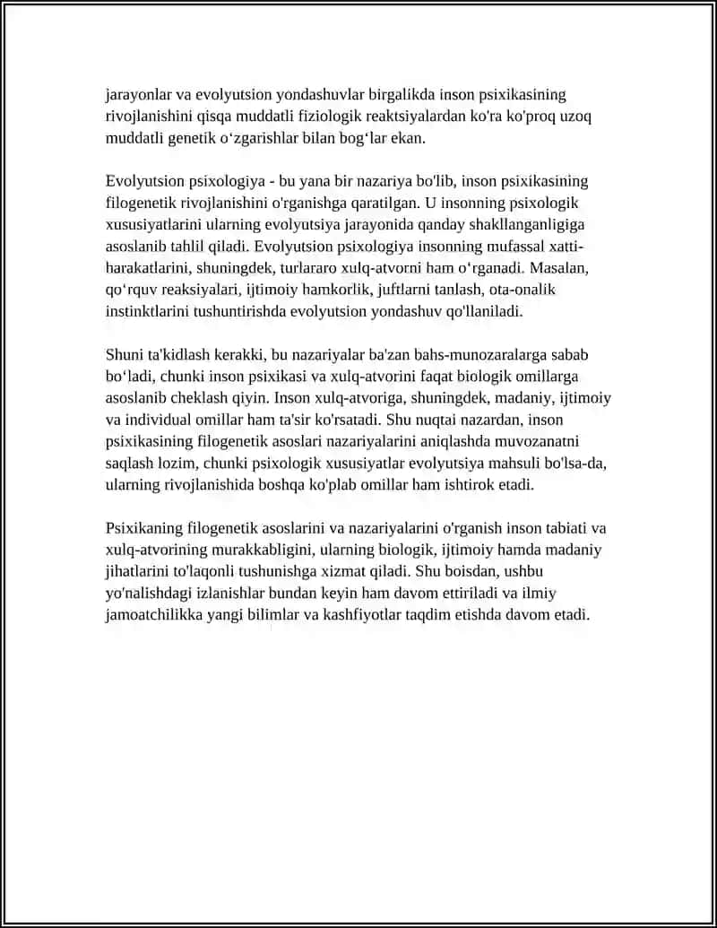 PSIXIKANING FILOGENETIK TARAQQIYOTI 4