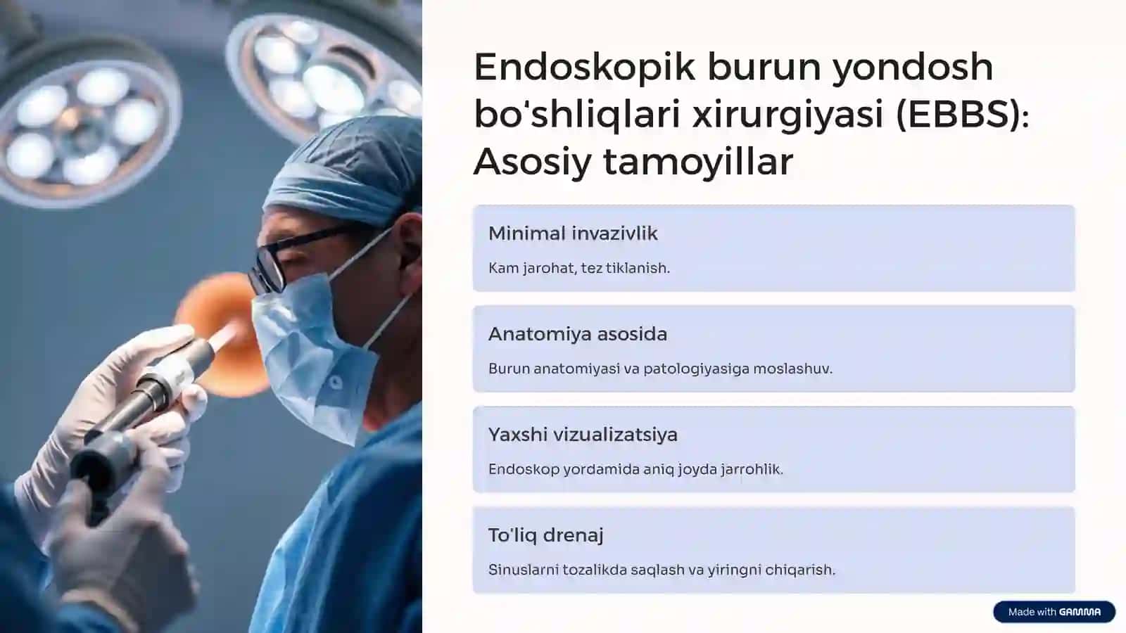 Burun yondosh boʻshliqlari xirurgiyasi: Kirish 4