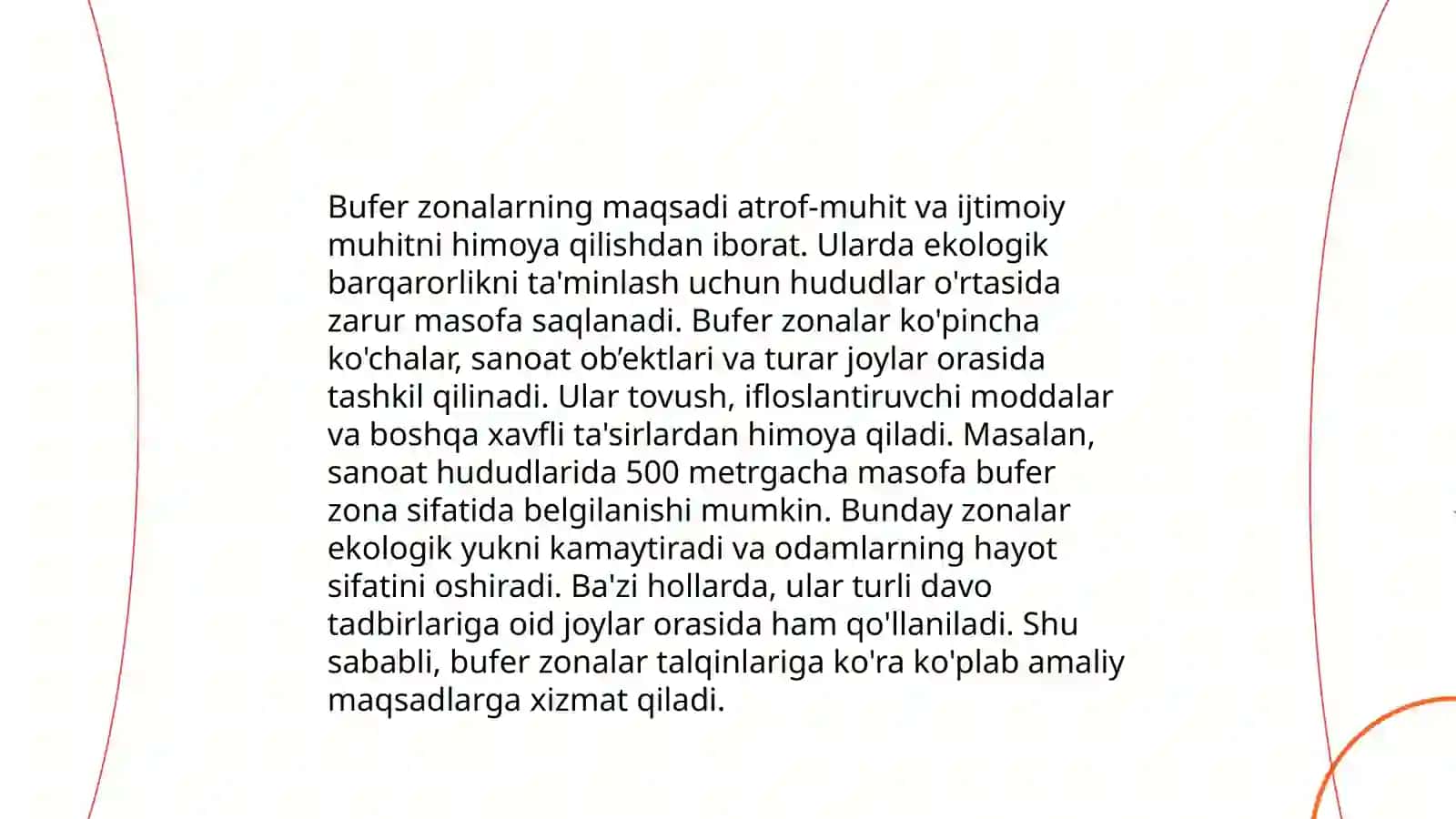 Bufer zonalarni tashkil qilish va ularning amaliy qoʻllanishi 4