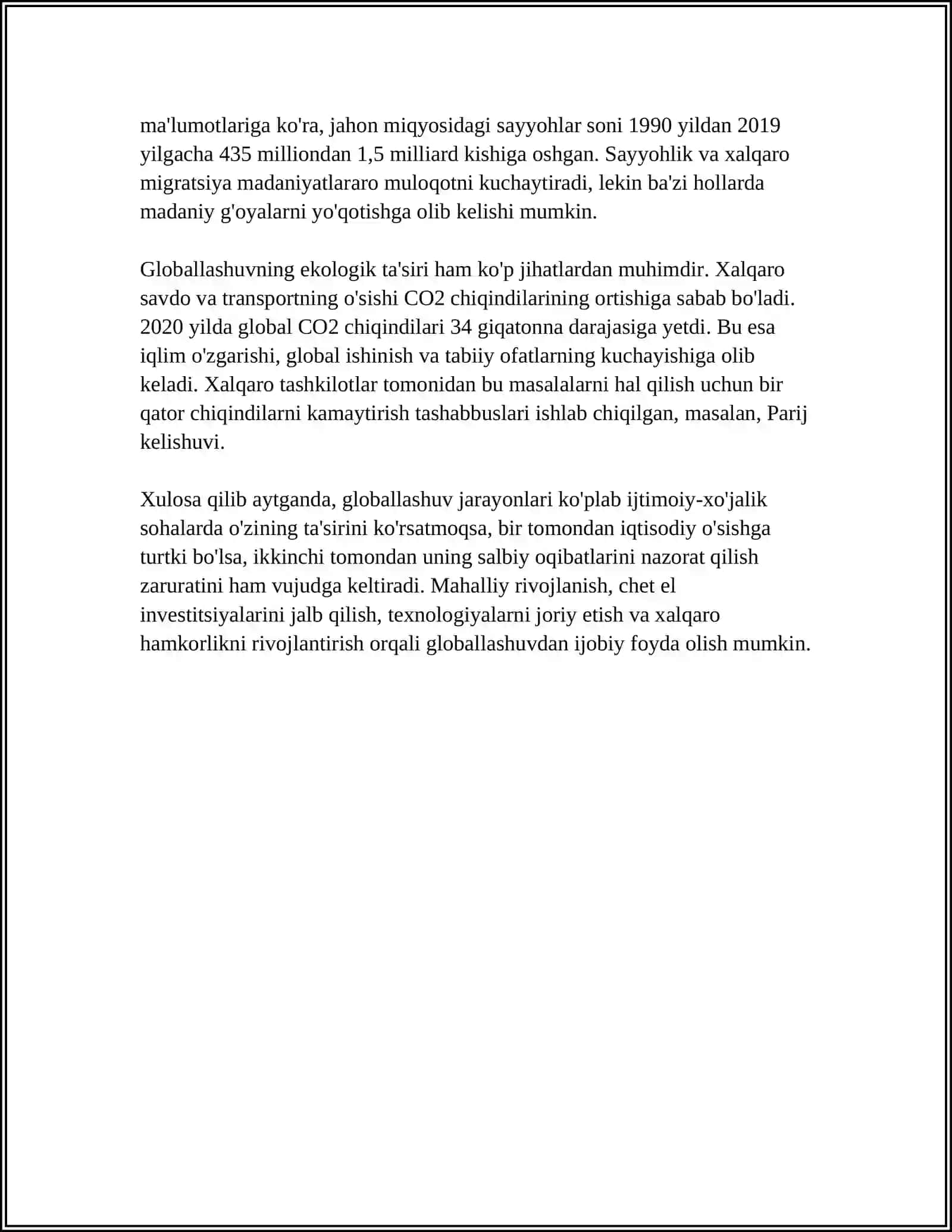 Globallashuv, Globalistika va Barqaror Taraqqiyot 4