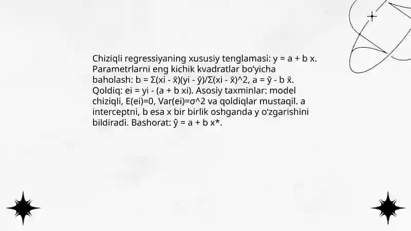 Regressiyaning xususiy tenglamasi 4