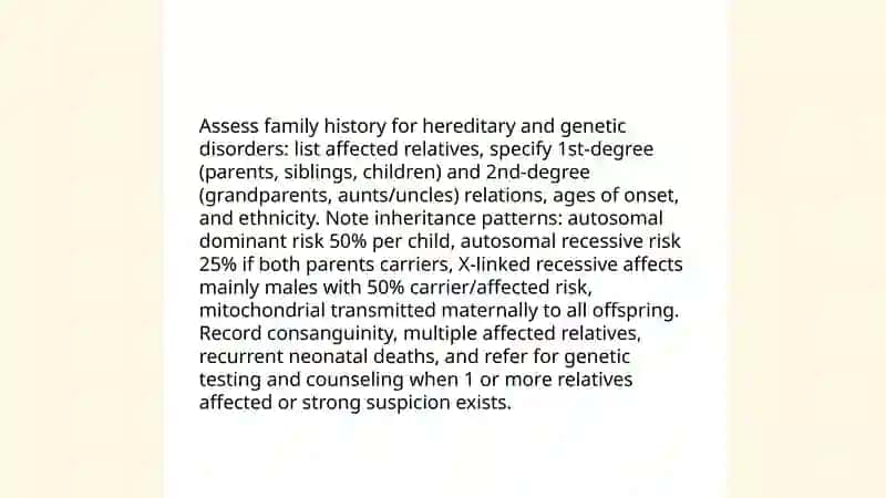 Family history and social history 4