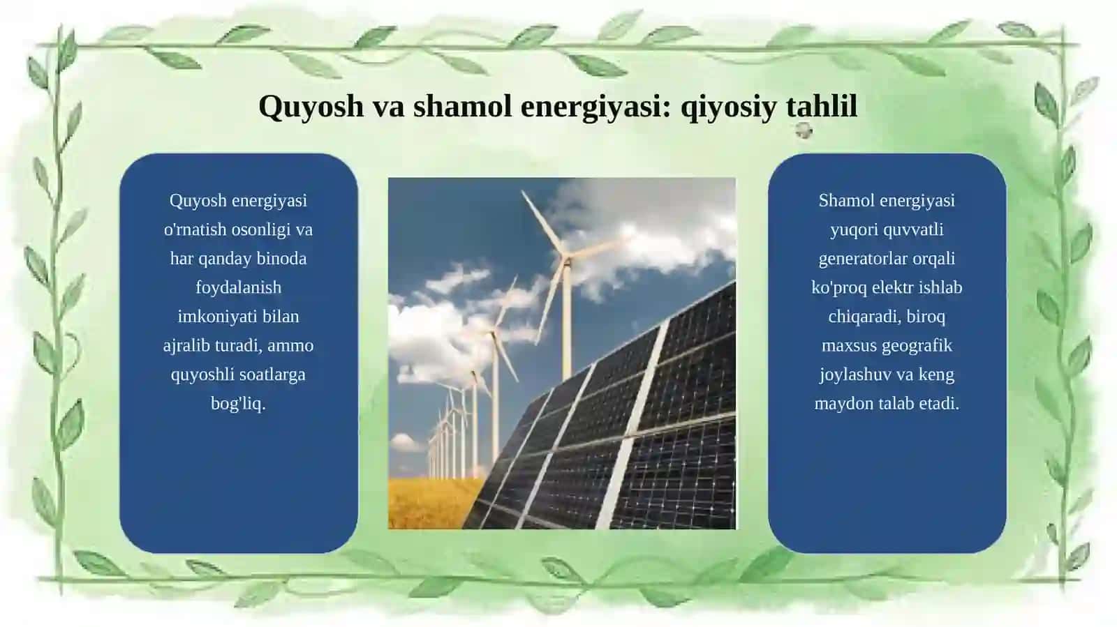 Qayta tiklanuvchi energiya manbalari va ularning istiqbollari 4