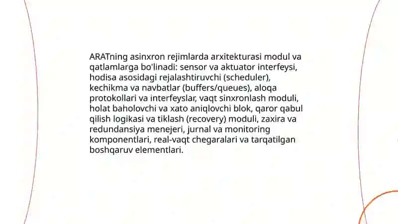 Asinxron rejimlarni avtomatik tuzatish tizimlari (ARAT) 4