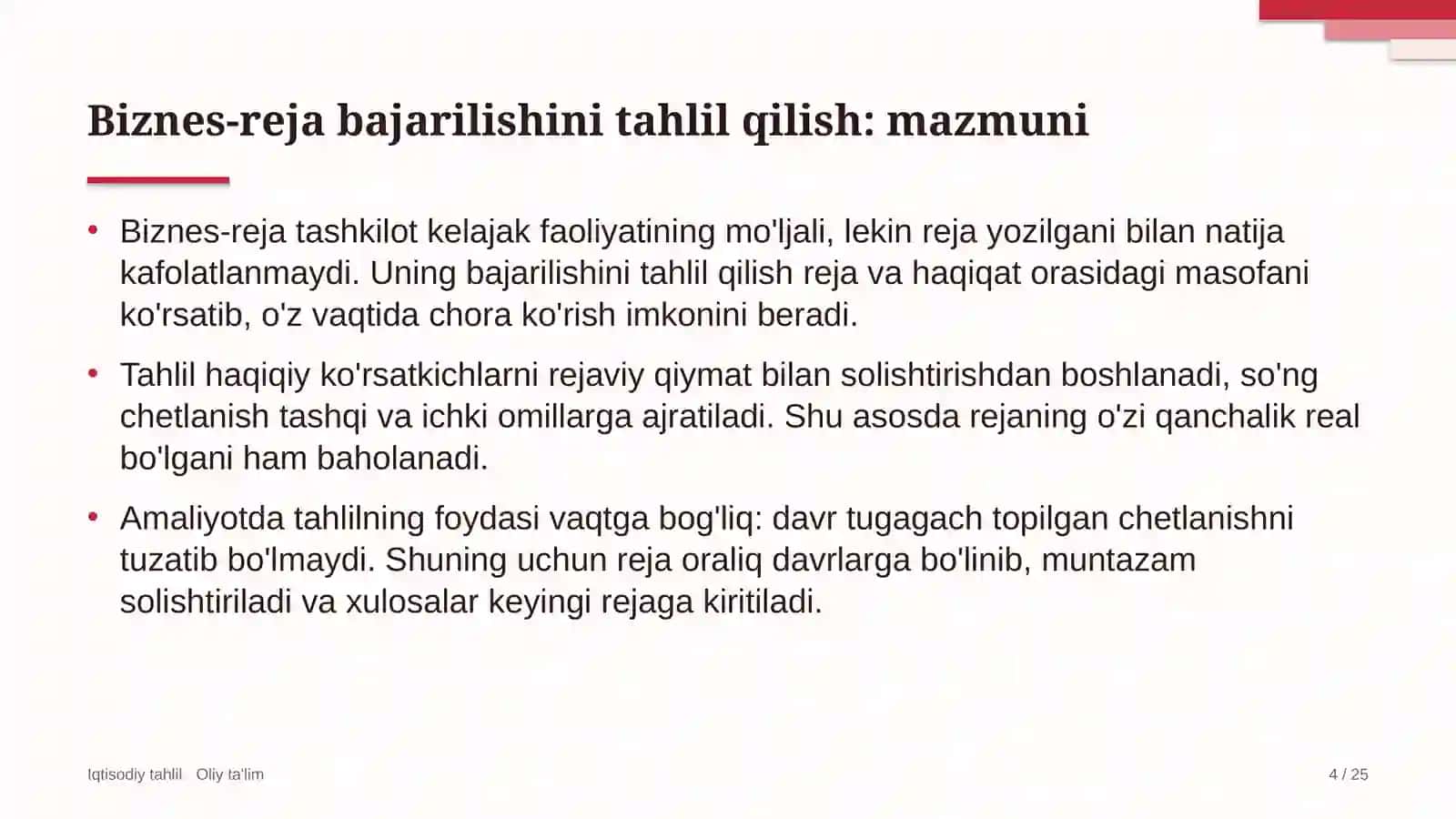 robototexnikada biznes reja bajarilishini tahlil qilish 9332 4