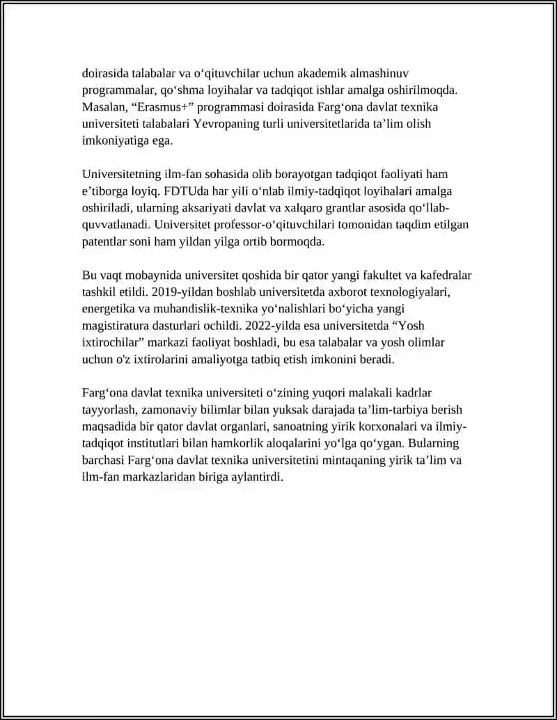 FARGʻONA DAVLAT TEHNIKA UNIVERSITETI 4