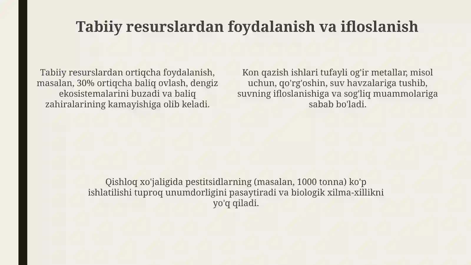 Inson faoliyatining tabiatga ta'siri 4