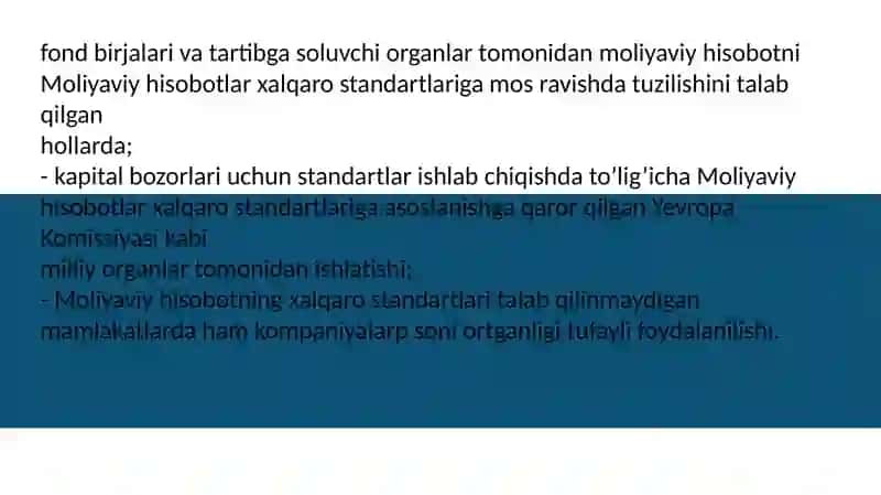 Moliyaviy Hisobotning Xalqaro Standartlari 4