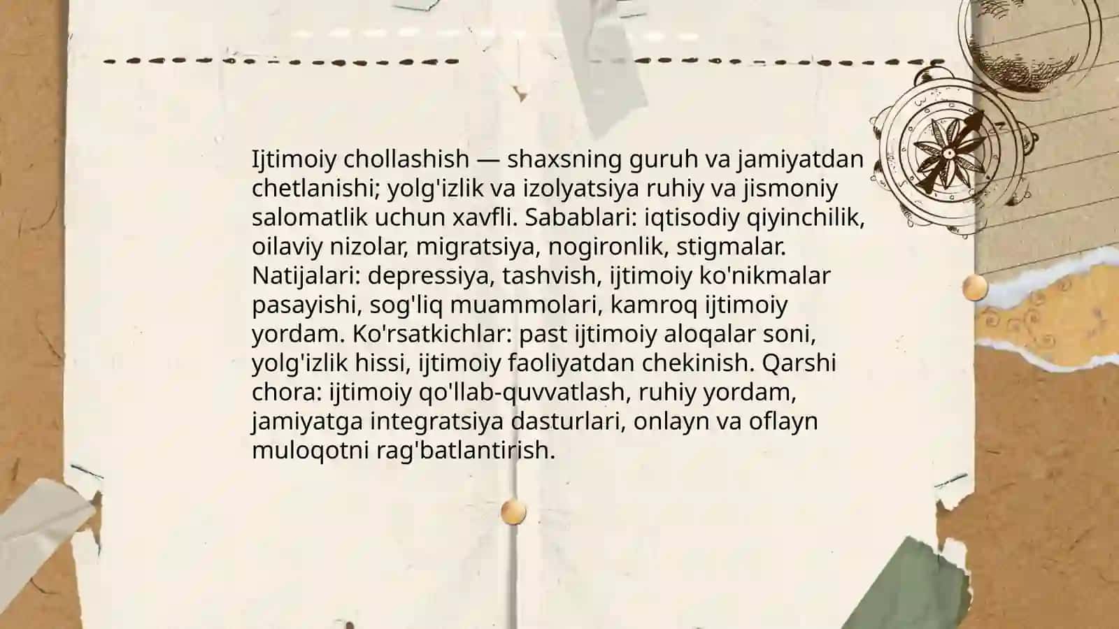 Chollashish muammosi 4