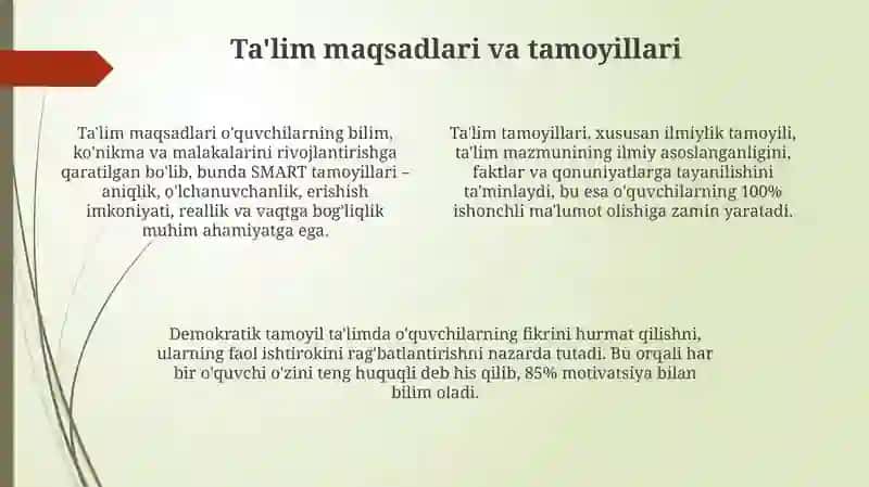 Ta'lim jarayonining mohiyati va mazmuni 4