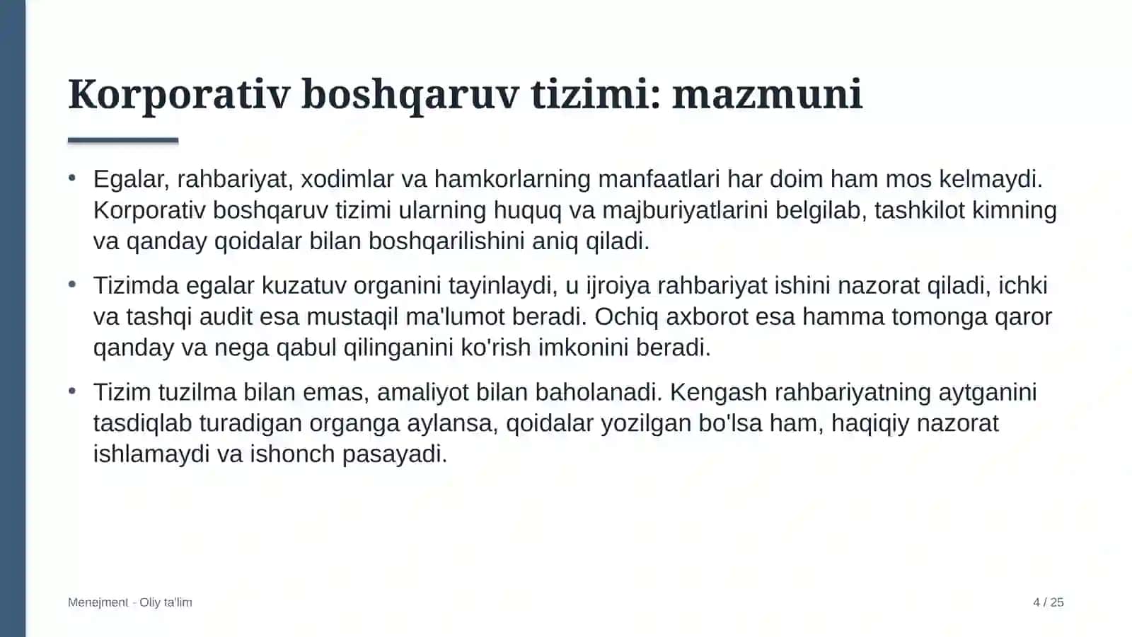 Ekologik ekspertiza tashkilotlarida korporativ boshqaruv tizimi 4