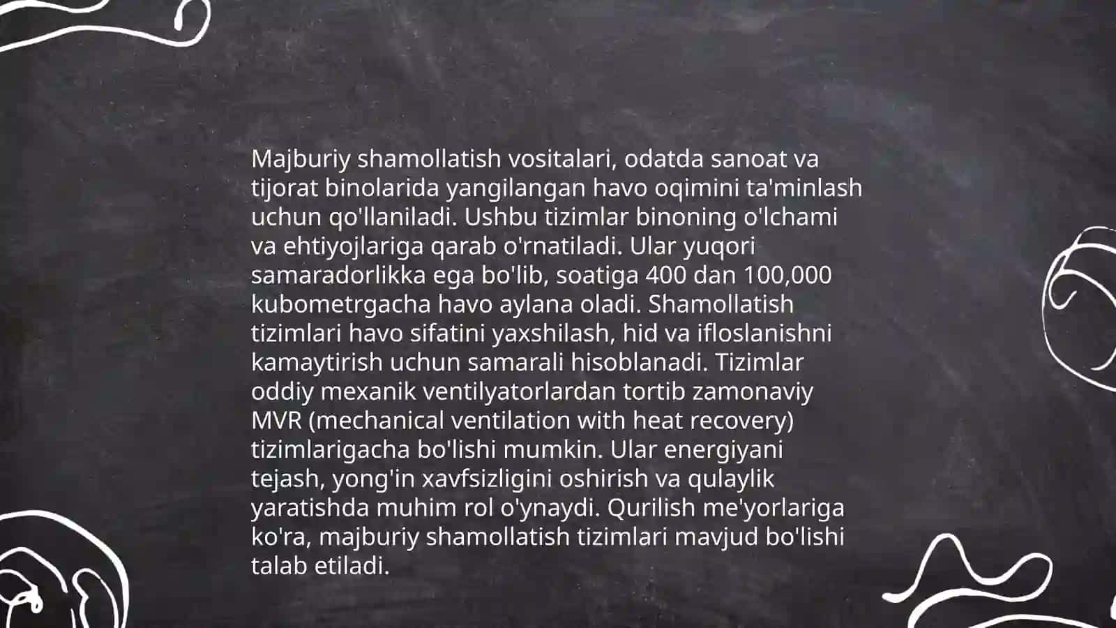 Tabiiy shamollatish tizimlari 4