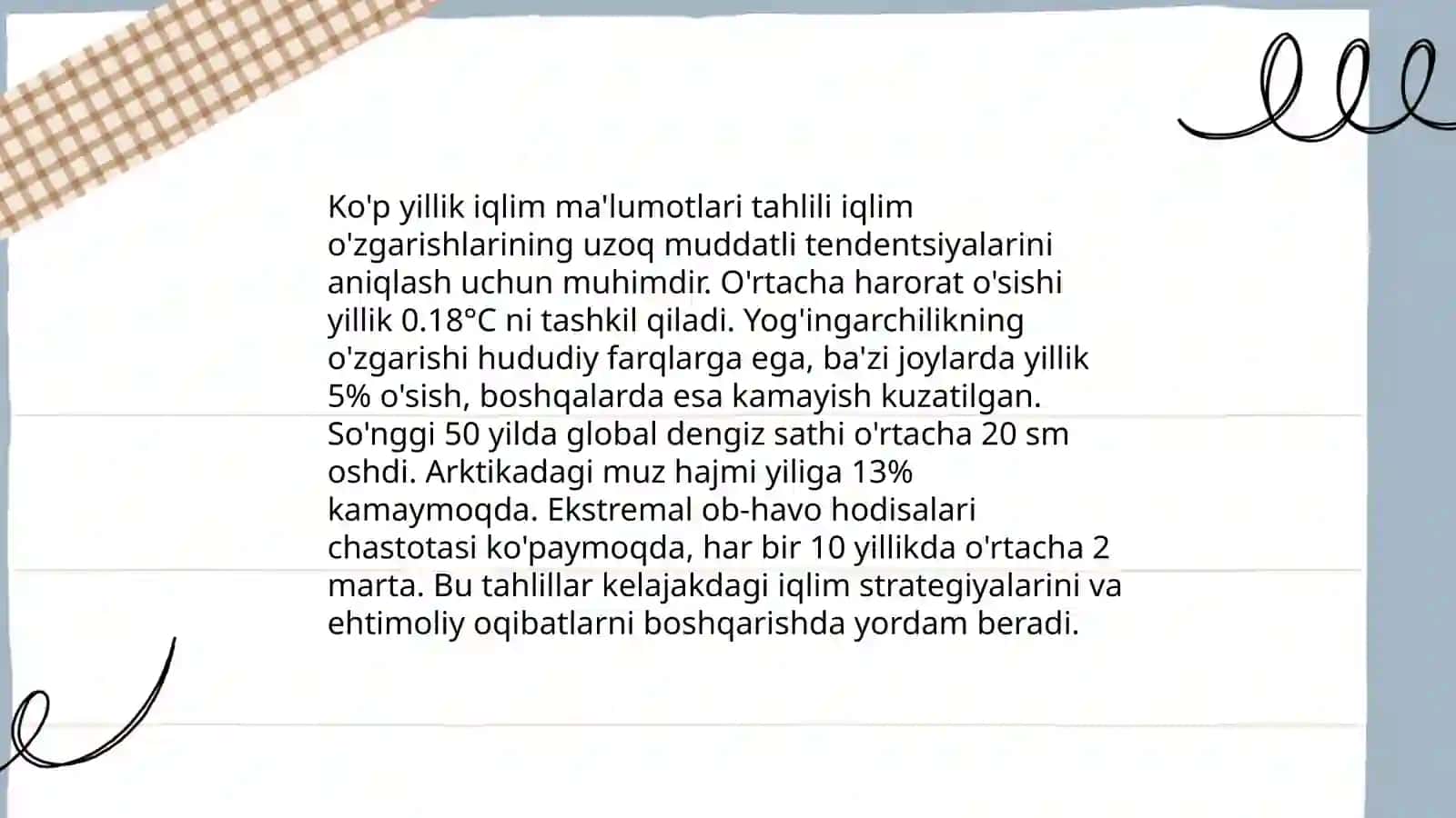 Iqlim ma'lumotlaridan foydalanishni o'rganish 4