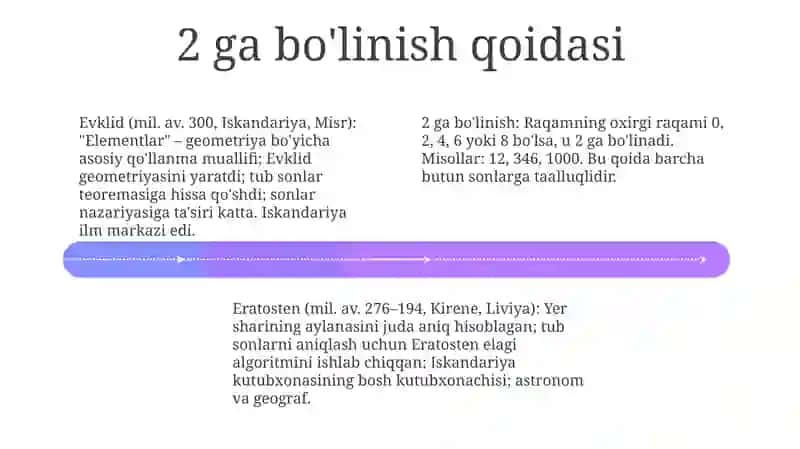 Yevklid va Eratosfen hayoti va ijodi haqida ma’lumot 4