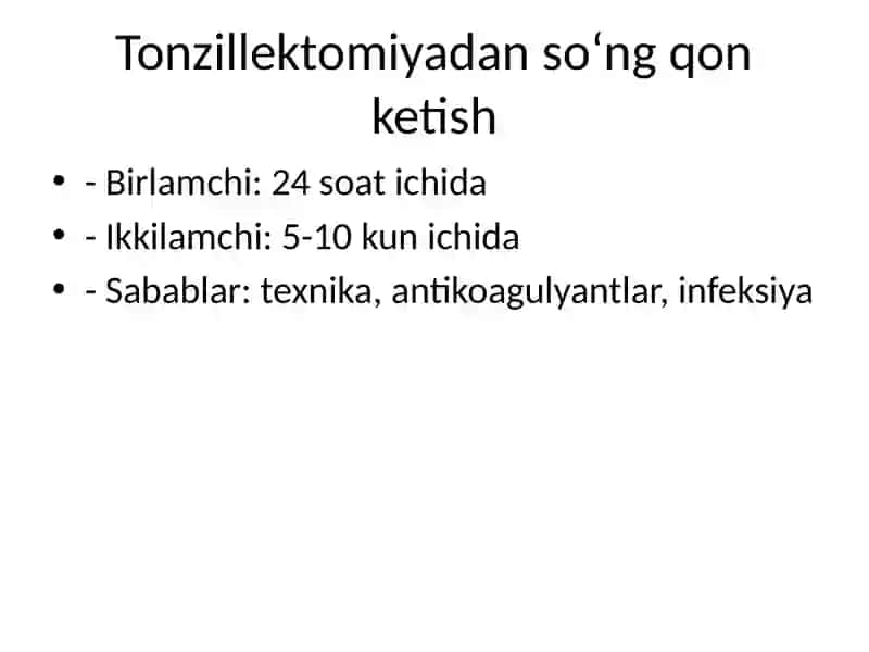 Qon ketish sabablari va medikamentoz davolash usullari 4