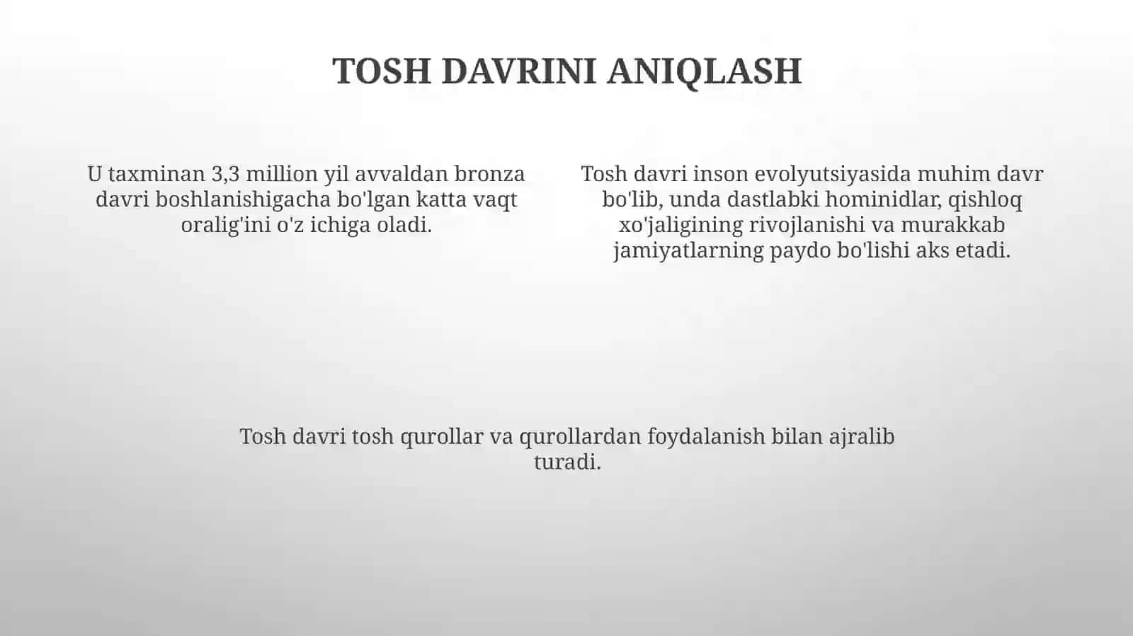 Insoniyatning tarixiy rivojlanishida qadimgi Tosh davri 4