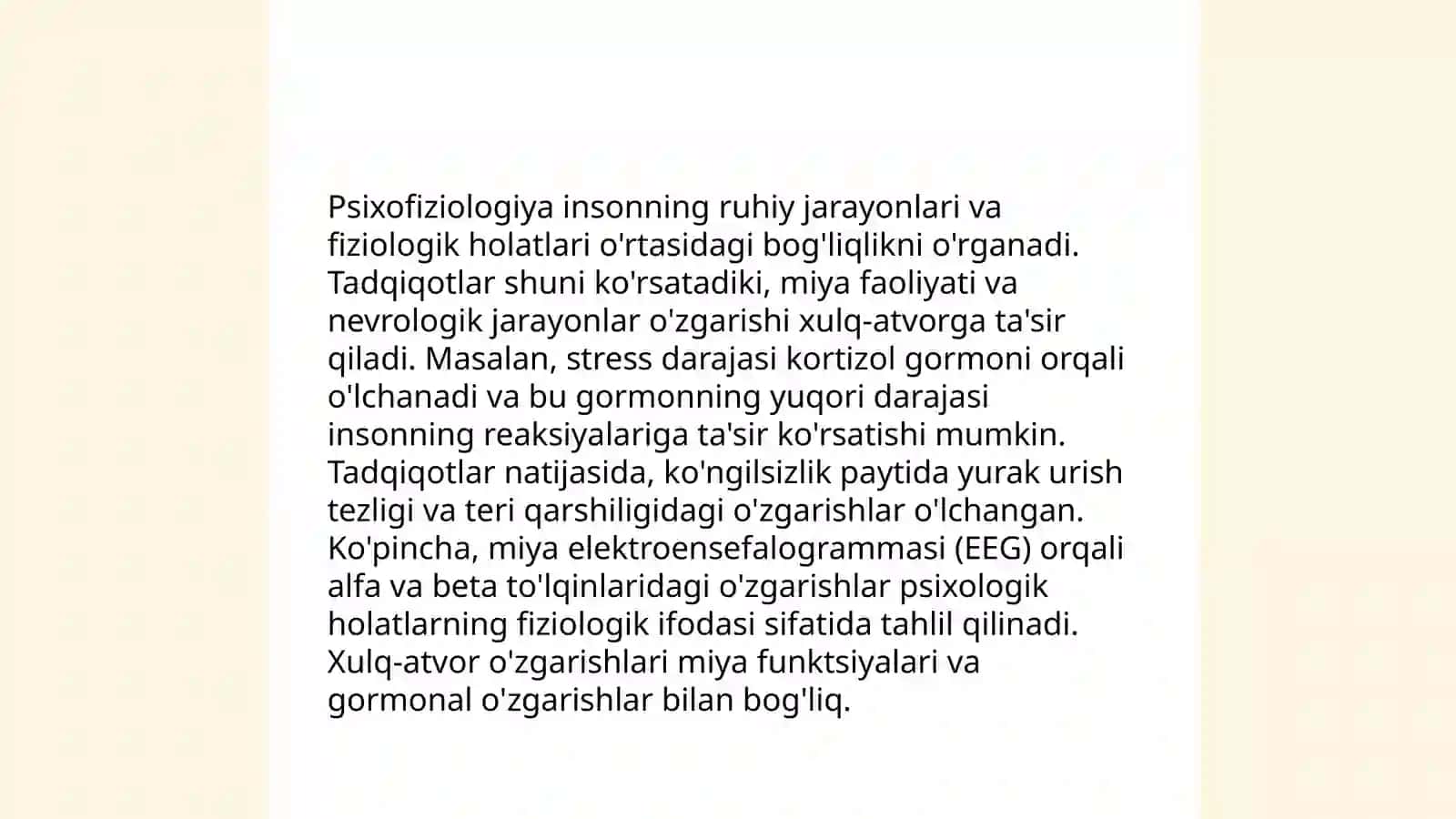 Xulq-atvorning psixofiziolagik asosi 4