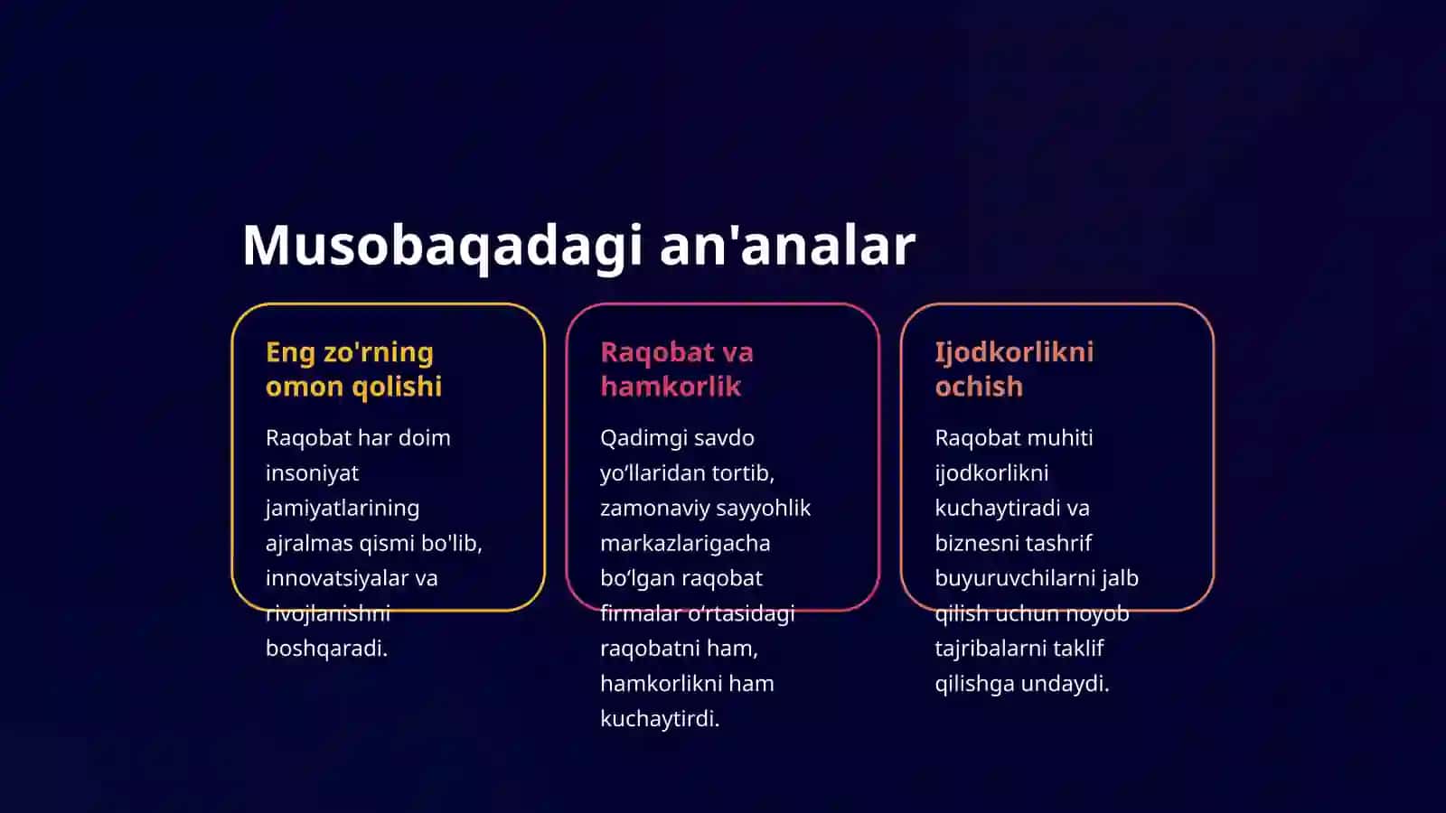 Turistik firmalarda raqobat an’analari 4