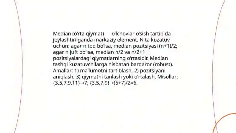 Statistik Ko’rsatkichlar 4