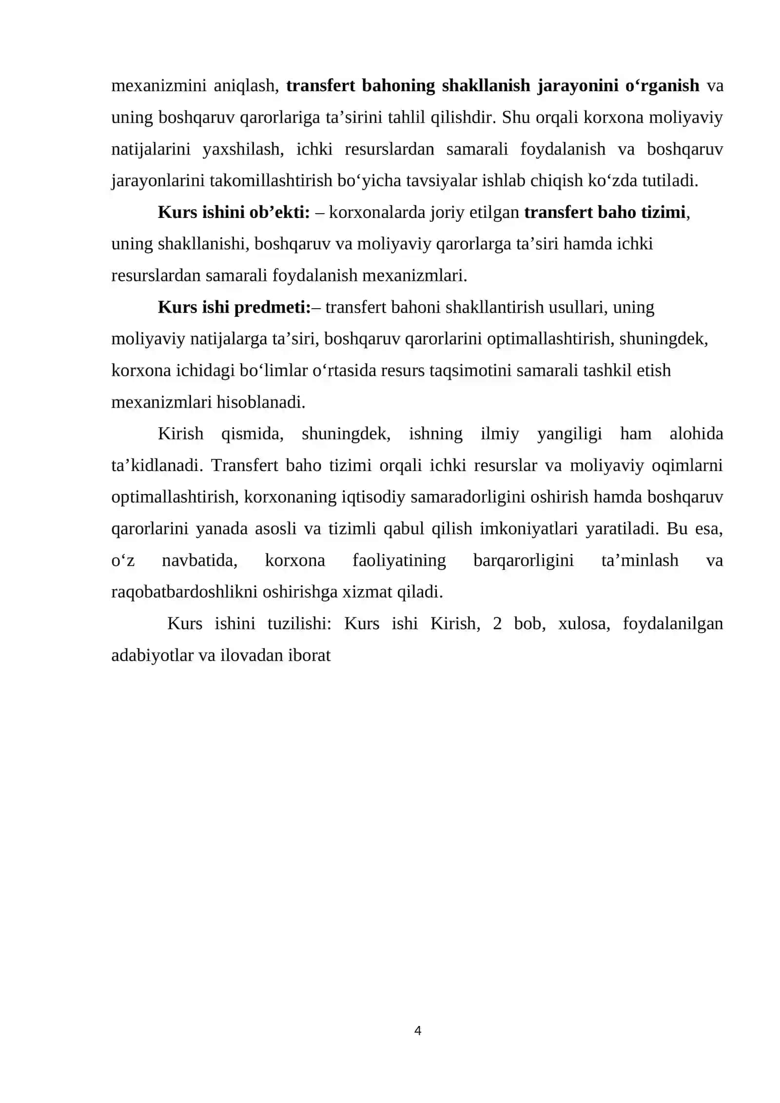 TRANSFERT BAHONI SHAKLLANTIRISH VA UNING BOSHQARUV QARORLARIGA TA’SIRI 4
