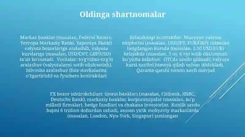 Xorijiy valyuta bozorlaridagi operatsiyalar 4