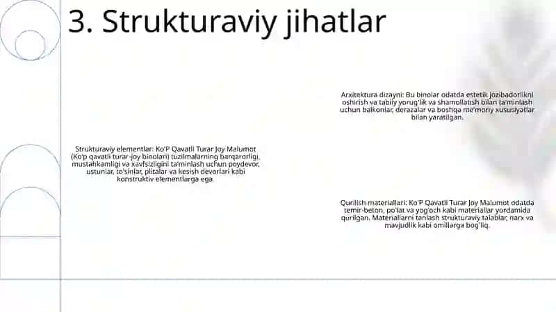 Ko'P Qavatli Turar Joy Malumot 4