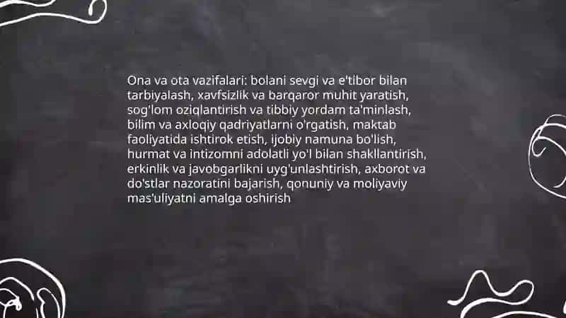 Oilada tarbiya asoslari 4