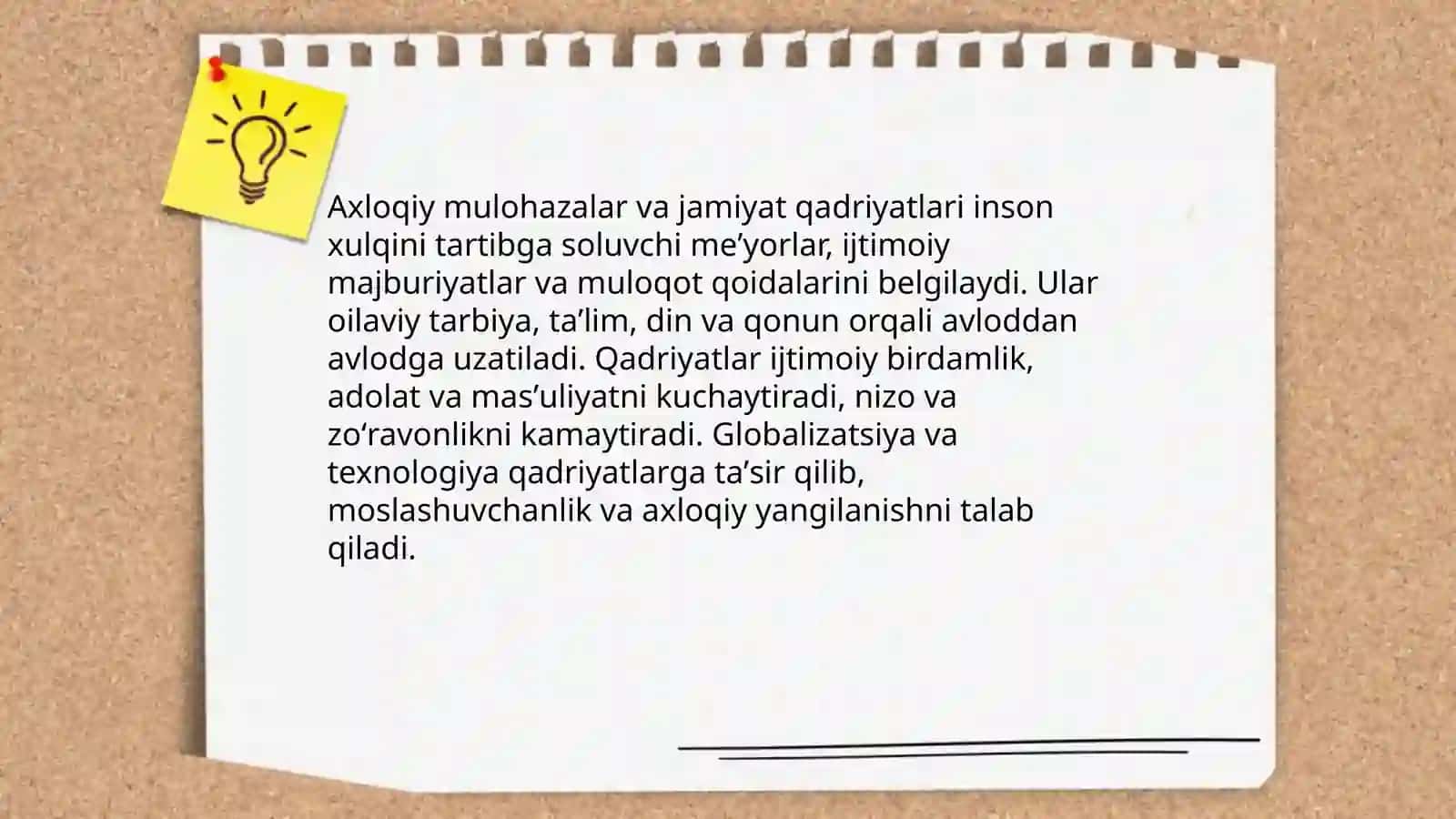 Axloqiy mulohazalar 4