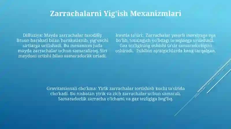 Barbotajli absorbsiya qurilmalari va chang ushlash qurilmalari 4