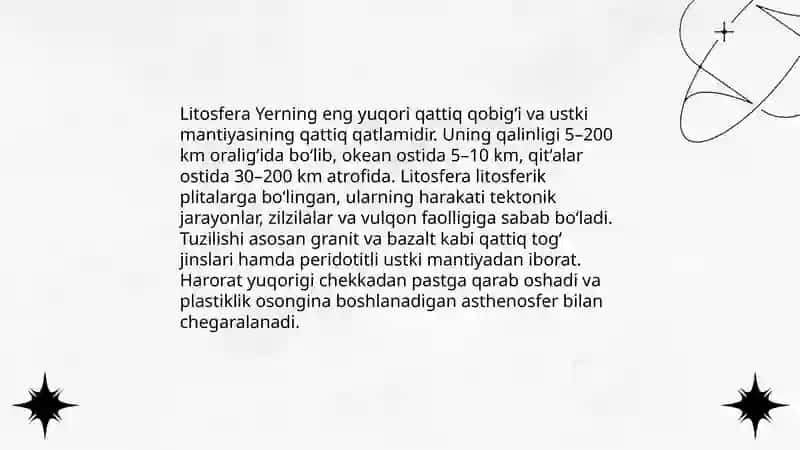 Yerning ichki tuzilishi 4