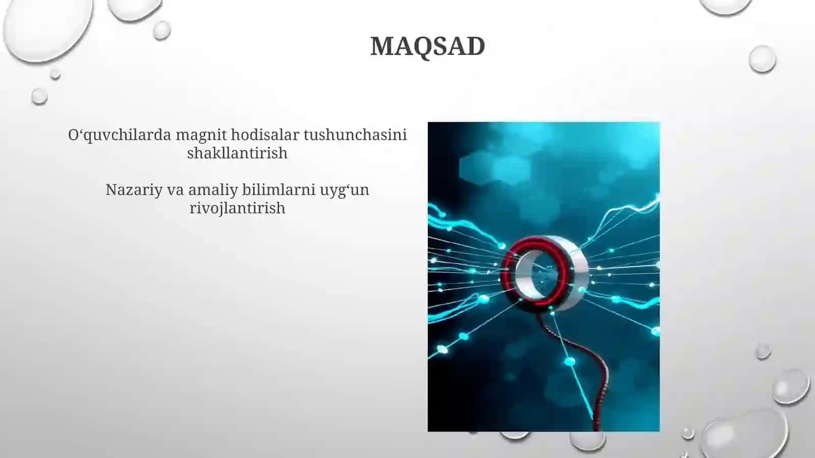 "Moddalarning magnit xossalari" o'qitish metodikasi 4