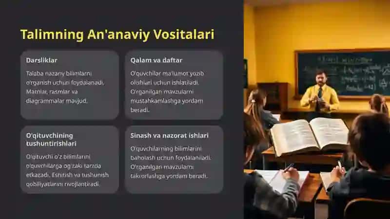 Talimning Shakllantiruvchi Shakllari va Vositalari 4