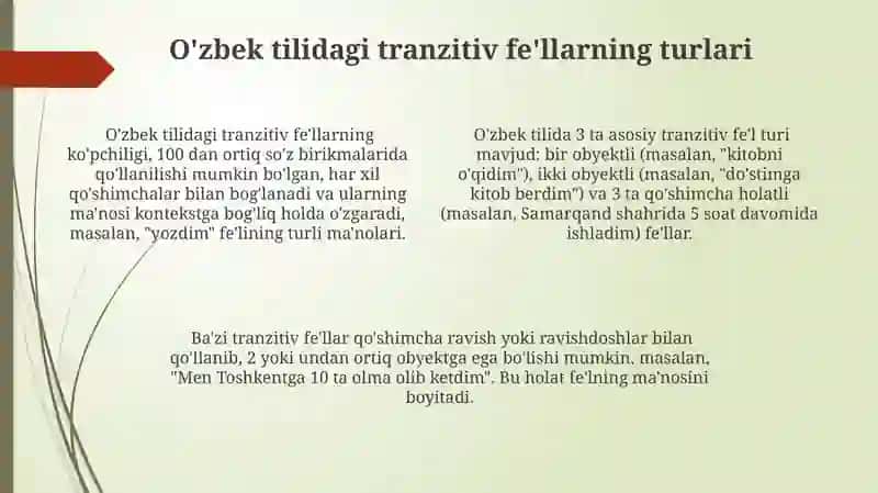 Transitive verbs in the Devonian language 4